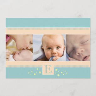 Stardust Baby Boy Birth Announcement