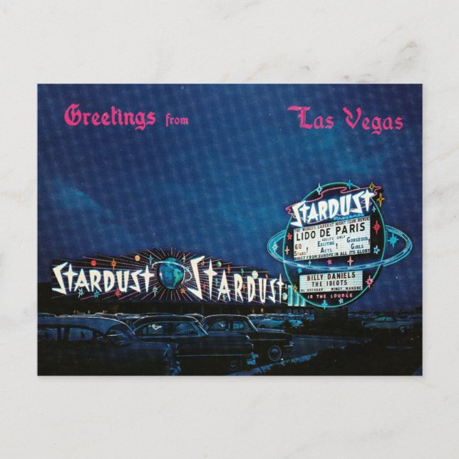 Stardust Casino Vintage Las Vegas Neon Postcard (Front)