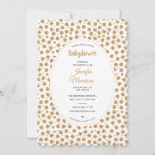 Stardust Celestial Magical Boho Gold Baby Shower   Invitation