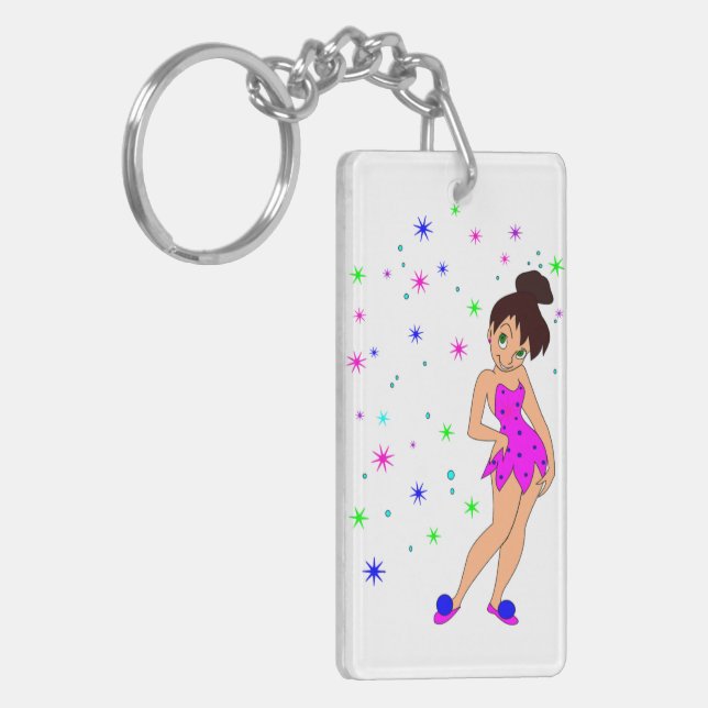 STARDUST FAIRY GIRL KEY RING (Front Left)