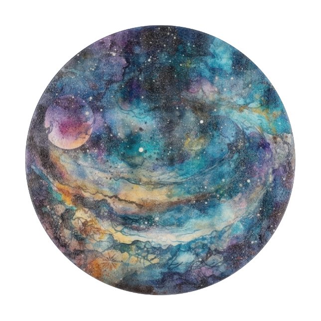 Stardust Galaxy Cutting Board (Front)
