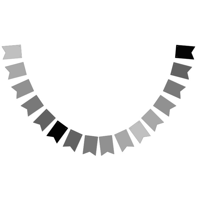 Stardust Grey to Black Gradient Theme Bunting (All)
