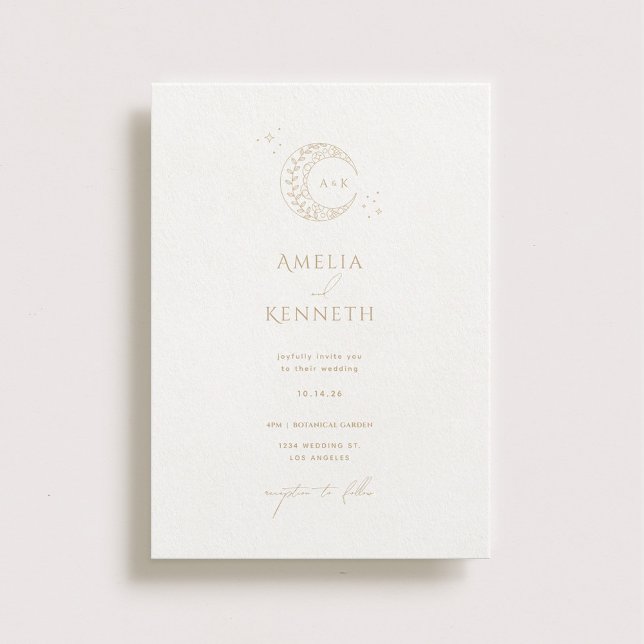 Stardust Monogram Wedding Invitations (Creator Uploaded)