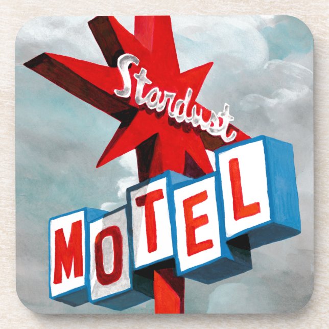 Stardust Motel Sign Coaster (Front)