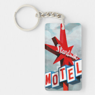 Stardust Motel Sign Key Ring