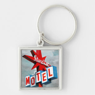 Stardust Motel Sign Key Ring