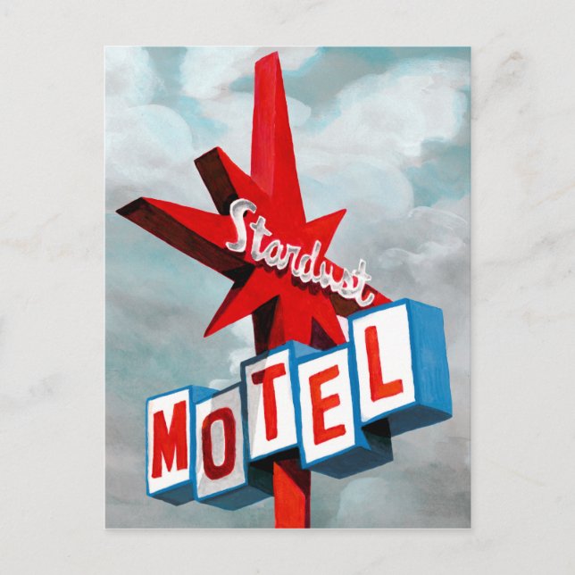 Stardust Motel Sign Postcard (Front)