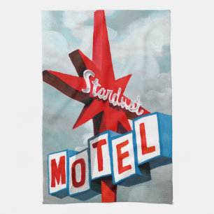 Stardust Motel Sign Tea Towel