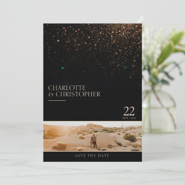 Stardust Photo Save The Date (Standing Front)