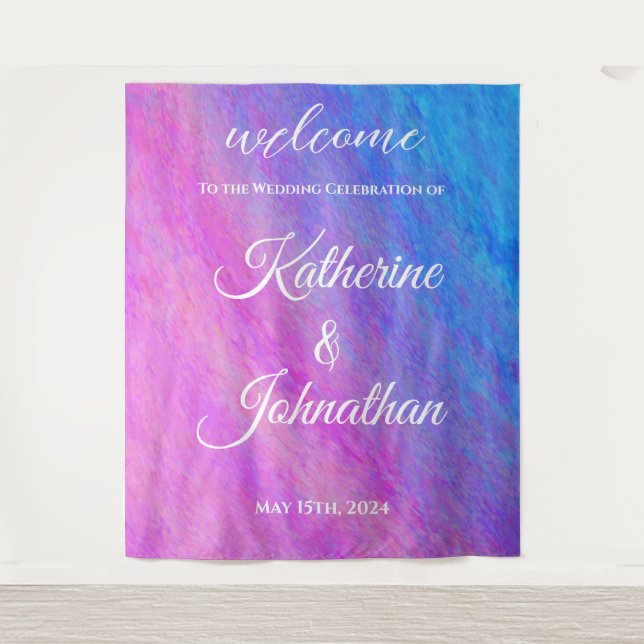 Stardust Sea-Wedding Welcom- Tapestry (Front)