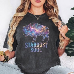 Stardust Soul Galaxy Buffalo Celestial Animal T-Shirt