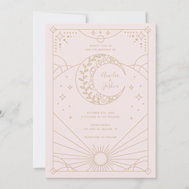 Stardust Wedding Invitations (Front)