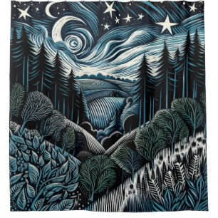 Starfall Shower Curtain