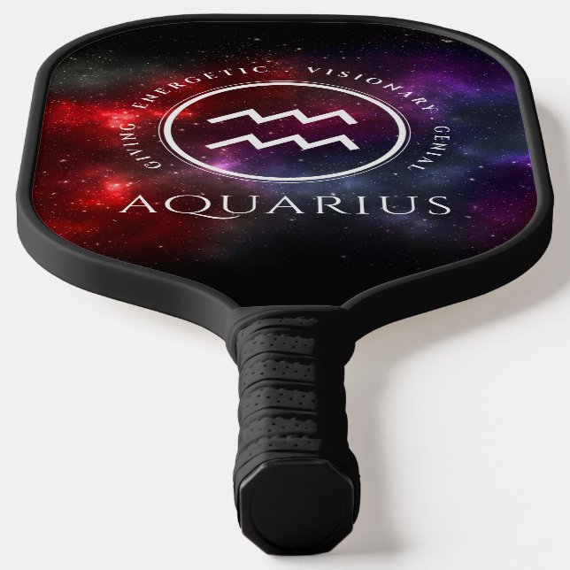 Starfield Aquarius Water Bearer Western Zodiac Pickleball Paddle (Laydown)