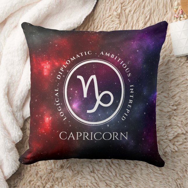 Starfield Capricorn Goat Western Zodiac Cushion (Blanket)