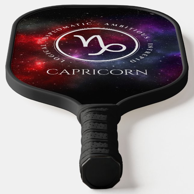 Starfield Capricorn Goat Western Zodiac Pickleball Paddle (Laydown)