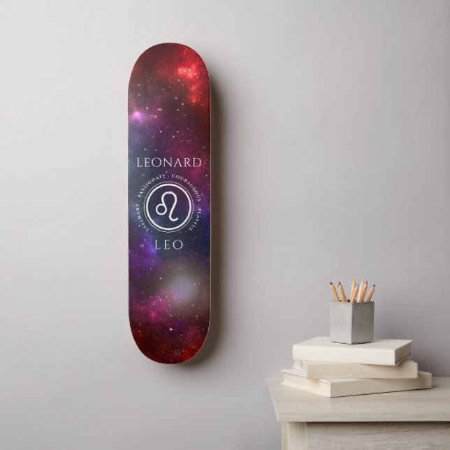 Starfield Leo Lion Western Zodiac Skateboard (Wall Art)