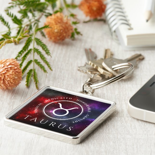 Starfield Taurus Bull Western Zodiac Key Ring (Side)