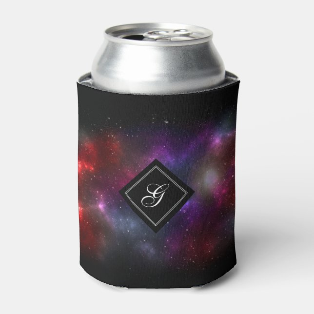 Starfield with Multicolored Cosmic Dust Can Cooler (Can Front)