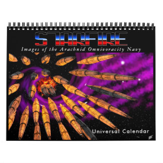 Starfire Calendar: Arachnid Omnivoracity Navy Calendar