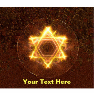 Starfire Fractal Magen David Photo Sculpture Magnet