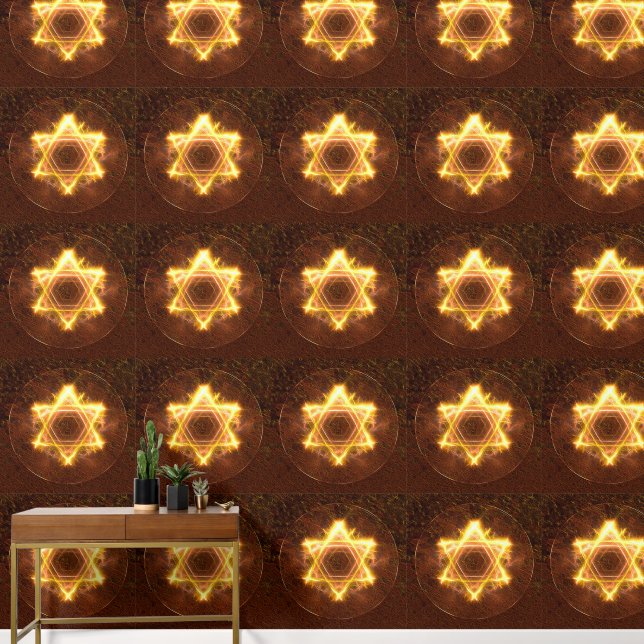 Starfire Fractal Star Of David Wallpaper (Hallway)