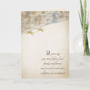 Starfish 51st Anniversary Card