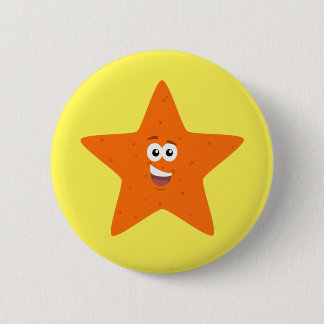 Starfish 6 Cm Round Badge