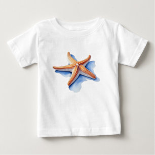 Starfish and Blue Silhouette Baby T-Shirt
