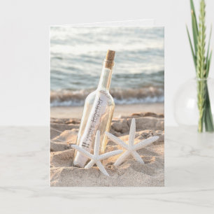Starfish and Bottle 11th Anniversary Card