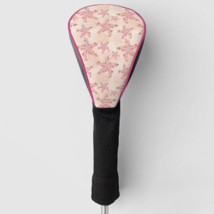 Starfish and Coral Pink Pastel Pattern Golf Head Cover