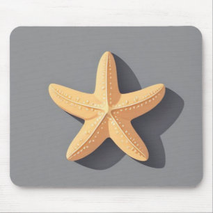 Starfish and Its Shadow Mouse Mat