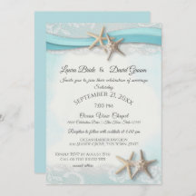 Starfish and Lace Beach Ocean Blue Wedding