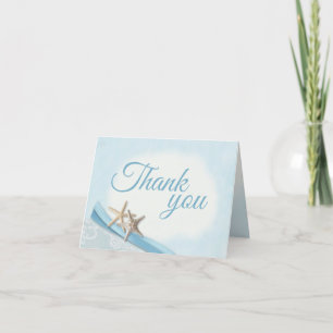 Starfish and Lace Thank you with Heart Card
