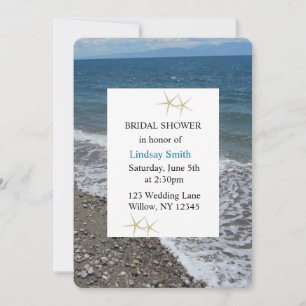 Starfish and Ocean Bridal Shower Invitation