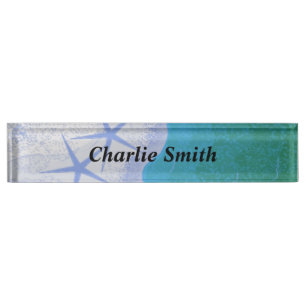 Starfish and Ocean Nameplate