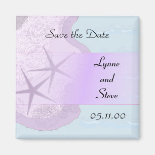 Starfish and Ocean Save the Date Magnet
