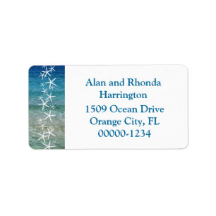 Starfish and Ocean Tropical Custom Address Labels