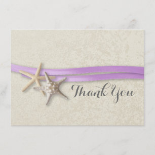 Starfish and Ribbon Flat Card Thank You
