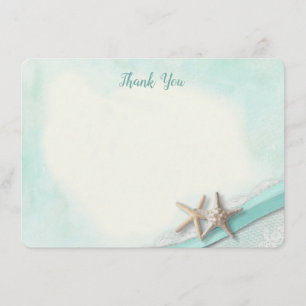 Starfish and Ribbon Flat Card Thank You