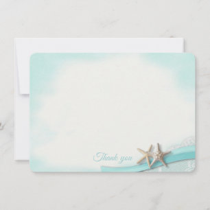 Starfish and Ribbon Flat Card Thank You