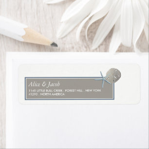 Starfish and Sand Dollar - Beach Wedding Labels