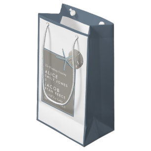 Starfish and Sand Dollar - Beach Wedding Small Gift Bag