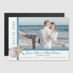Starfish and Sand Dollar Save the Date Magnetic Invitation