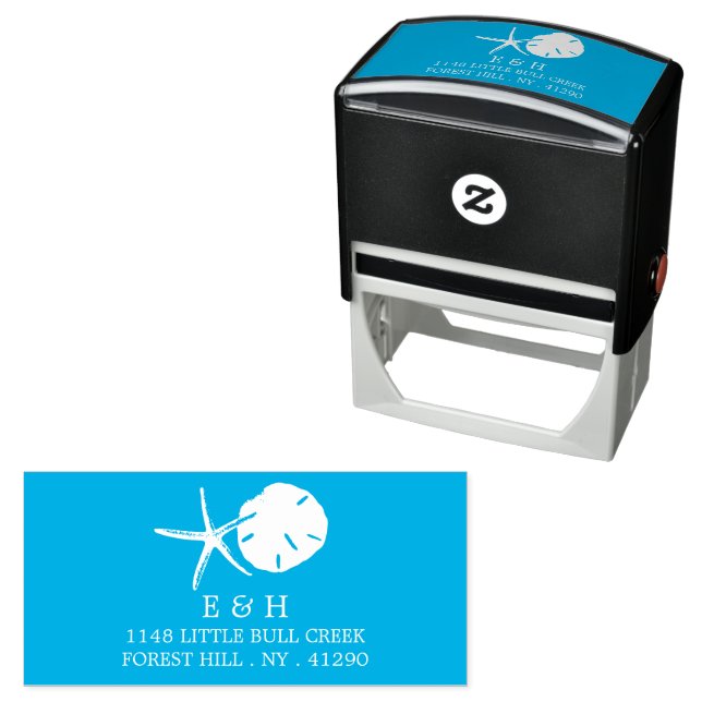 Starfish and Sand Dollar Self-inking Stamp (In Situ)