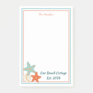 Starfish And Sea Shell Post-it Notes