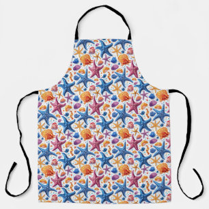 Starfish and Seashell Nautical Summer Beach Apron