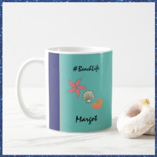 Starfish and Seashells Beach Life Coffee Mug