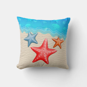 Starfish And Seashells Cushion