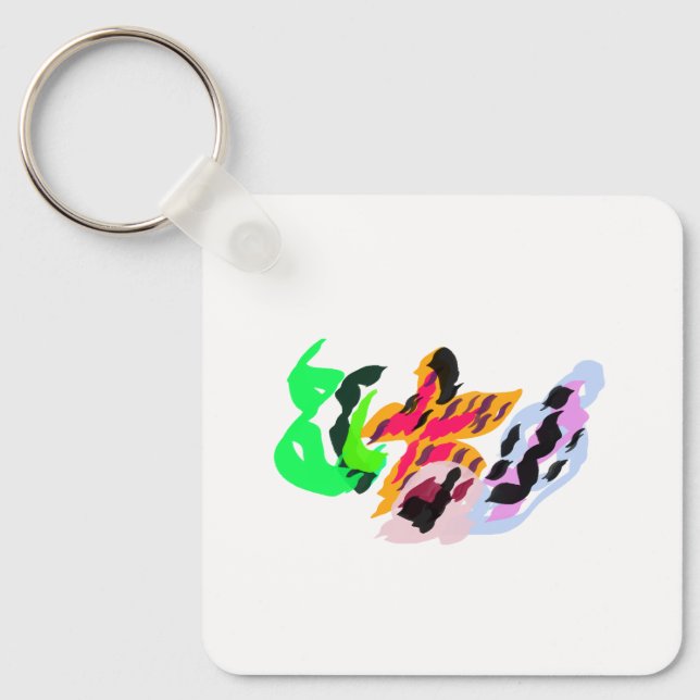 Starfish and seashells  joy key ring (Front)